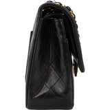 Chanel Quilted Lambskin 24K Gold Medium Double Flap Crossbody Bag