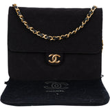 Chanel Quilted Cotton 24K Gold Single Flap Bag