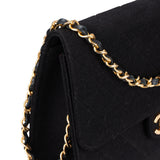 Chanel Quilted Cotton 24K Gold Single Flap Bag