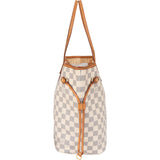 Louis Vuitton Damier Azur Monogram Neverfull MM Shopper Handbag