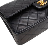 Chanel Quilted Lambskin 24K Gold Medium Double Flap Crossbody Bag
