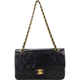 Chanel Quilted Lambskin 24K Gold Medium Double Flap Crossbody Bag