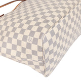 Louis Vuitton Damier Azur Monogram Neverfull MM Shopper Handbag