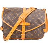 Louis Vuitton Canvas Monogram Saumur 30 Crossbody Bag