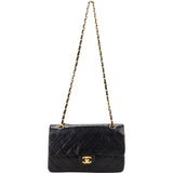 Chanel Quilted Lambskin 24K Gold Medium Double Flap Crossbody Bag