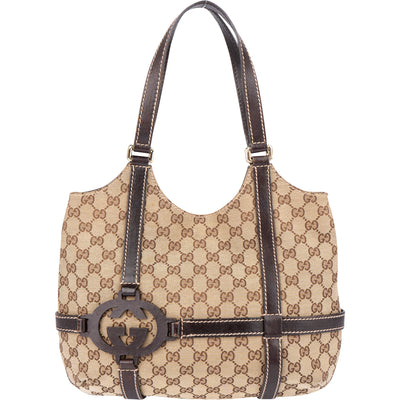 Gucci GG Monogram Central Handbag - vintageandkickz