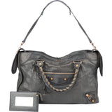 Balenciaga Grey Leather City Handbag