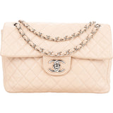 Chanel Quilted Caviar Leather Palladium Jumbo Single Flap Crossbody Bag