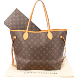 Louis Vuitton Canvas Monogram Neverfull MM Shopper Handbag