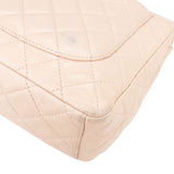 Chanel Quilted Caviar Leather Palladium Jumbo Single Flap Crossbody Bag
