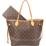 Louis Vuitton Canvas Monogram Neverfull MM Shopper Handbag