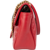 Gucci Red Leather Marmont Crossbody Bag