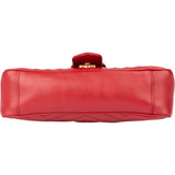 Gucci Red Leather Marmont Crossbody Bag