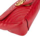 Gucci Red Leather Marmont Crossbody Bag