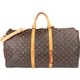Louis Vuitton Canvas Monogram Keepall 55 Bandouliere