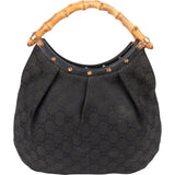 Gucci GG Monogram Bamboo Handbag