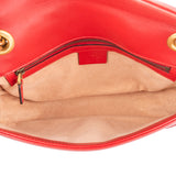 Gucci Red Leather Marmont Crossbody Bag