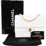 Chanel Quilted Lambskin 24K Gold Single Flap Crossbody Bag