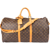 Louis Vuitton Canvas Monogram Keepall 55 Bandouliere