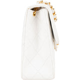 Chanel Quilted Lambskin 24K Gold Single Flap Crossbody Bag