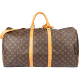 Louis Vuitton Canvas Monogram Keepall 55 Bandouliere