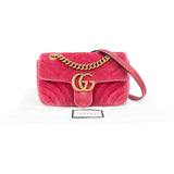 Gucci Pink Satin Marmont Crossbody Bag