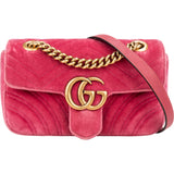 Gucci Pink Satin Marmont Crossbody Bag