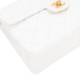 Chanel Quilted Lambskin 24K Gold Single Flap Crossbody Bag
