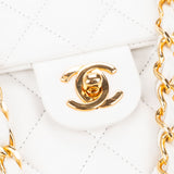 Chanel Quilted Lambskin 24K Gold Single Flap Crossbody Bag