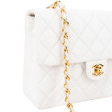 Chanel Quilted Lambskin 24K Gold Single Flap Crossbody Bag