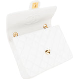 Chanel Quilted Lambskin 24K Gold Single Flap Crossbody Bag