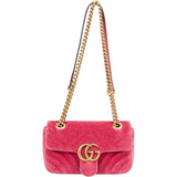 Gucci Pink Satin Marmont Crossbody Bag