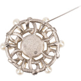 Chanel Crystal Pearl Snowflake Brooch