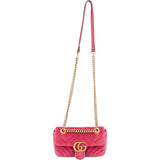 Gucci Pink Satin Marmont Crossbody Bag