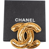 Chanel Golden Matelasse CC Brooch