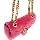 Gucci Pink Satin Marmont Crossbody Bag