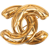 Chanel Golden Matelasse CC Brooch