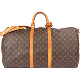 Louis Vuitton Canvas Monogram Keepall 55 Bandouliere