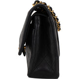 Chanel Quilted Lambskin 24K Gold Medium Double Flap Crossbody Bag
