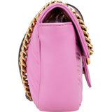Gucci Pink Leather Chevron Marmont Crossbody Bag