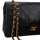 Chanel Quilted Lambskin 24K Gold Medium Double Flap Crossbody Bag