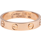 Cartier Au 750 Gold LOVE Wedding Band Ring (#51)