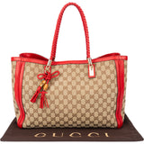 Gucci GG Monogram Bamboo Handbag