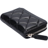 Chanel Quilted Lambskin Palladium Coin Wallet