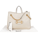 Gucci White Leather Horsebit 1955 Shoulder Bag