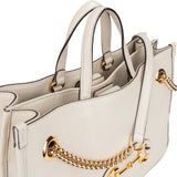Gucci White Leather Horsebit 1955 Shoulder Bag