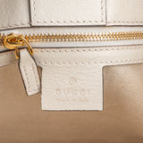 Gucci White Leather Horsebit 1955 Shoulder Bag