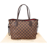 Louis Vuitton Damier Ebene Monogram Neverfull PM Handbag