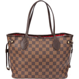 Louis Vuitton Damier Ebene Monogram Neverfull PM Handbag