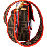 Fendi Limited FF Monogram Embroidered Baguette Crossbody Bag